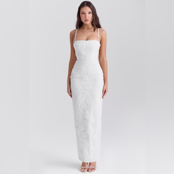 House of CB Dresses & Skirts - HOUSE OF CB Eva Floral Embroidery Sheath Gown
